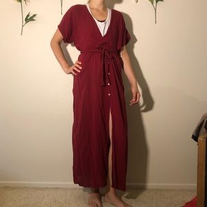 Gorgeous red linen dress from Thailand